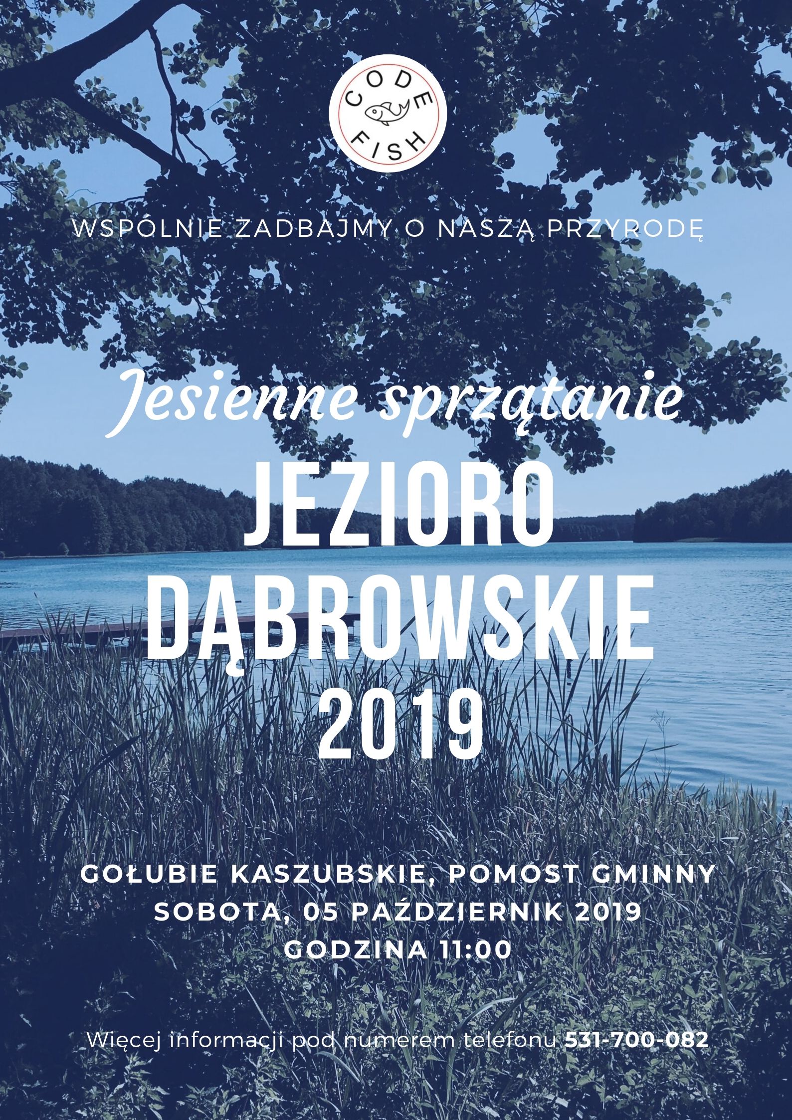 Jesienne sprzątanie na jeziorze Dąbrowskie w Gołubiu Kaszubskim