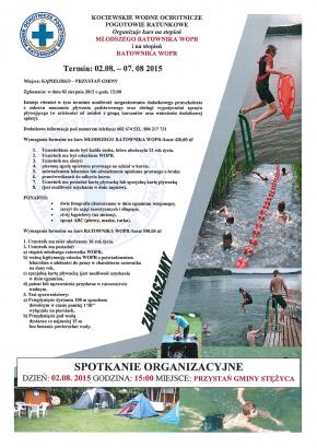 Zapraszamy na kurs RATOWNIKA WOPR