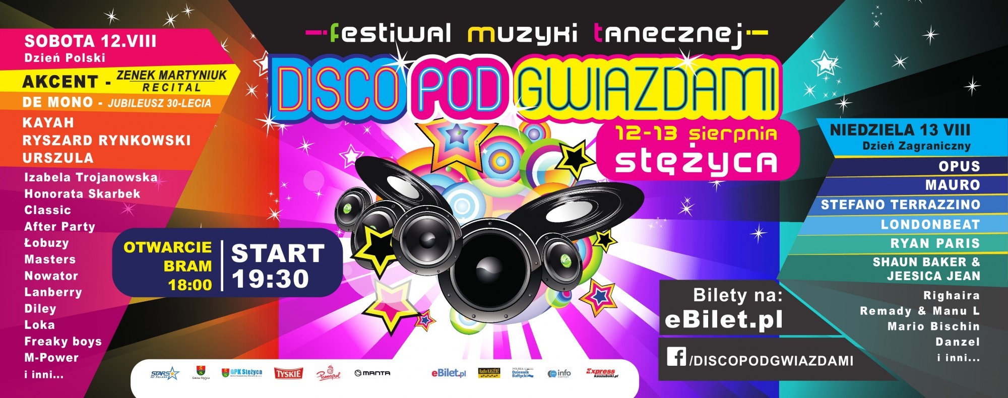Disco pod gwiazdami 12-13 sierpnia rok 2017 - Amfiteatr Stężyca