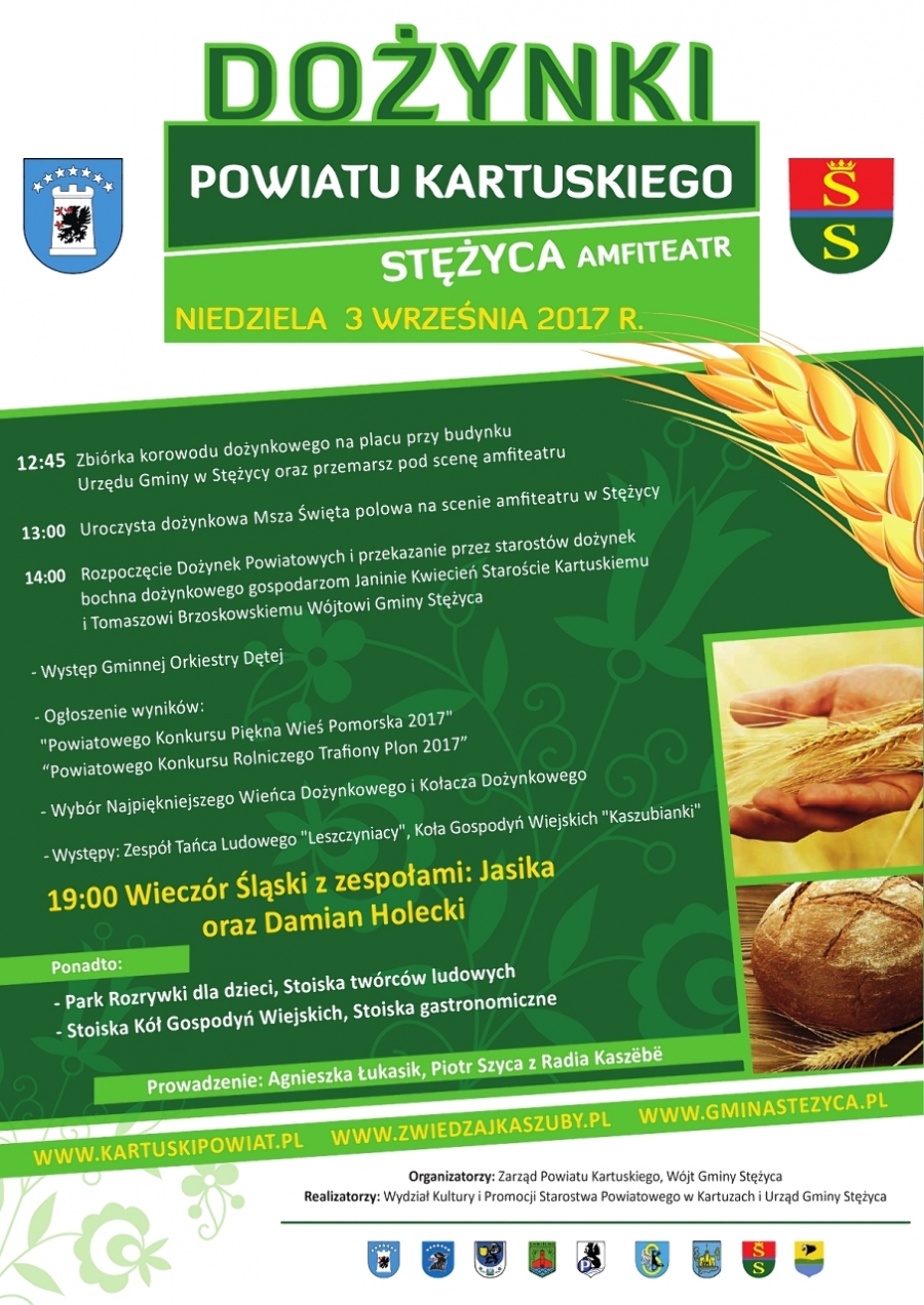 Dożynki Powiatu Kartuskiego - 3 września 2017