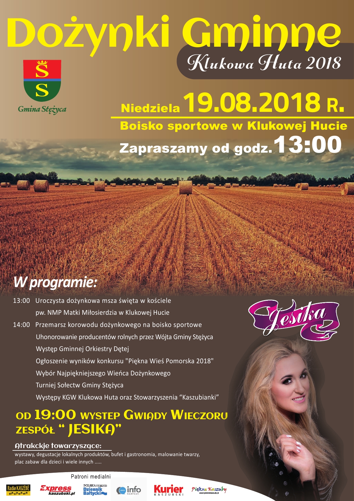 Dożynki Gminne w Klukowej Hucie - 19 sierpnia (niedziela) godz 13.00
