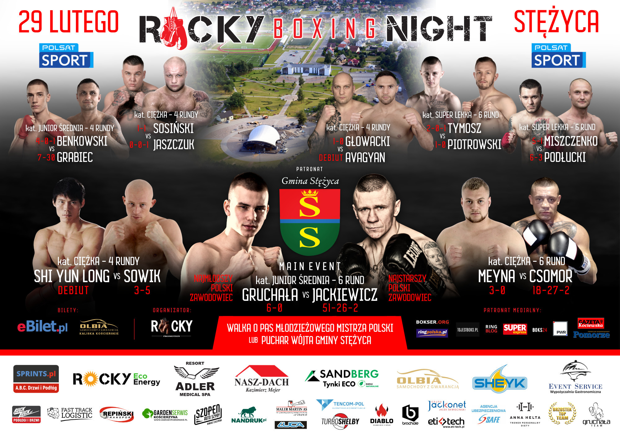 29.02.2020 - Gala boksu w Stęzycy -  Rocky Boxing Night