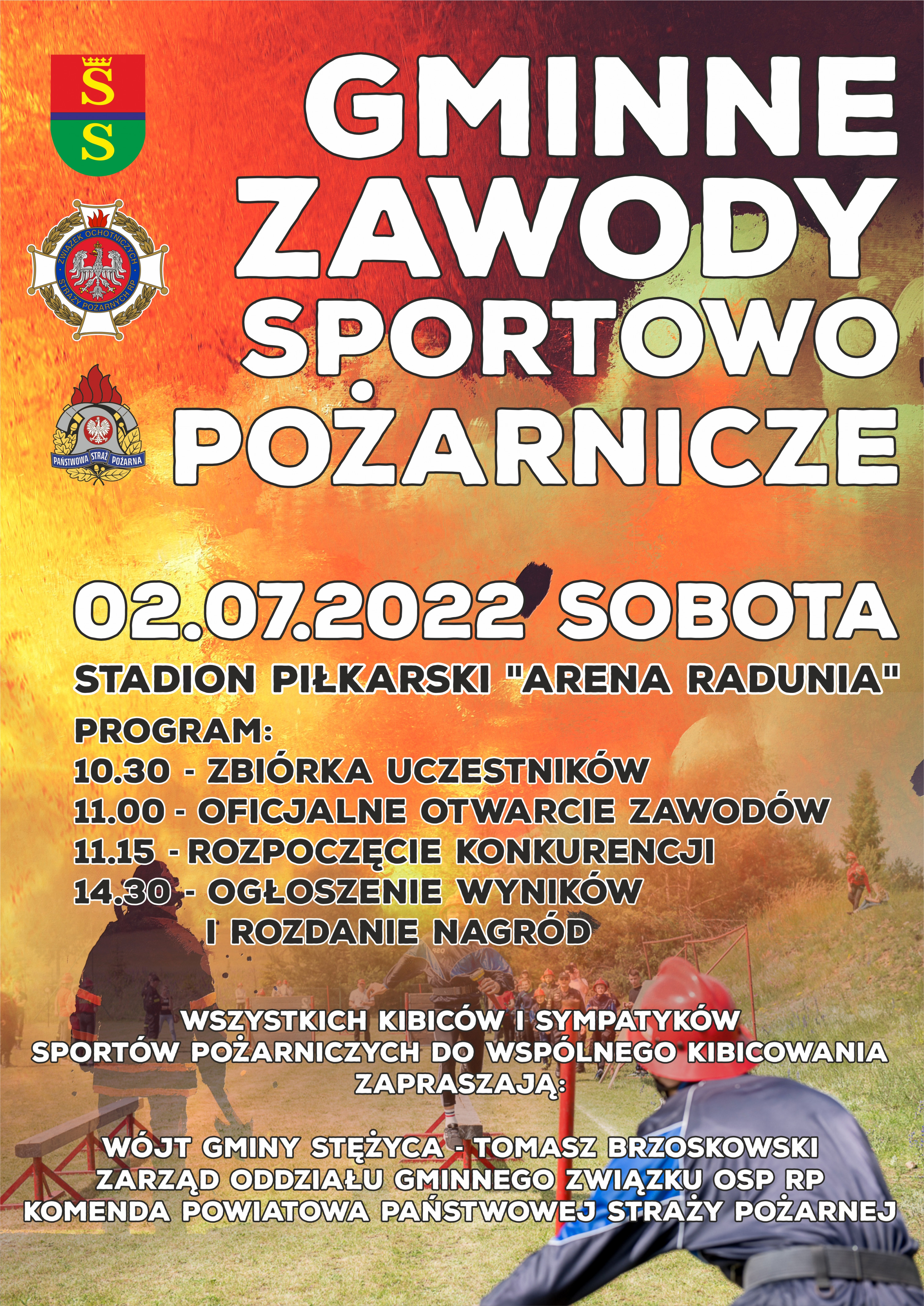 Zawody Gminne Sportowo-Pożarnicze 2.07.2022 (Sobota) w Stężycy