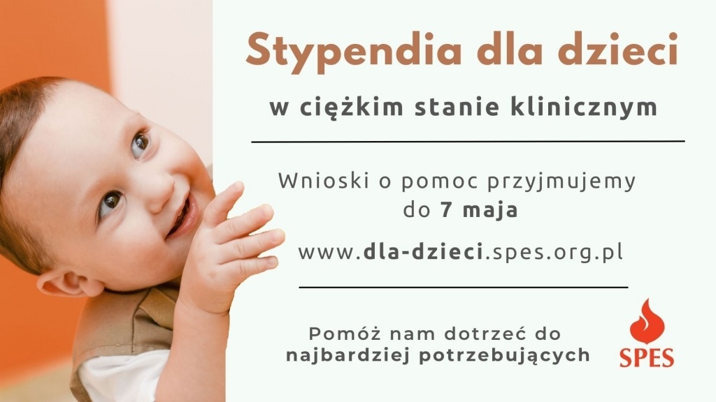 Informacja dotycząca naboru wniosków na stypendia dla dzieci w ciężkim stanie klinicznym