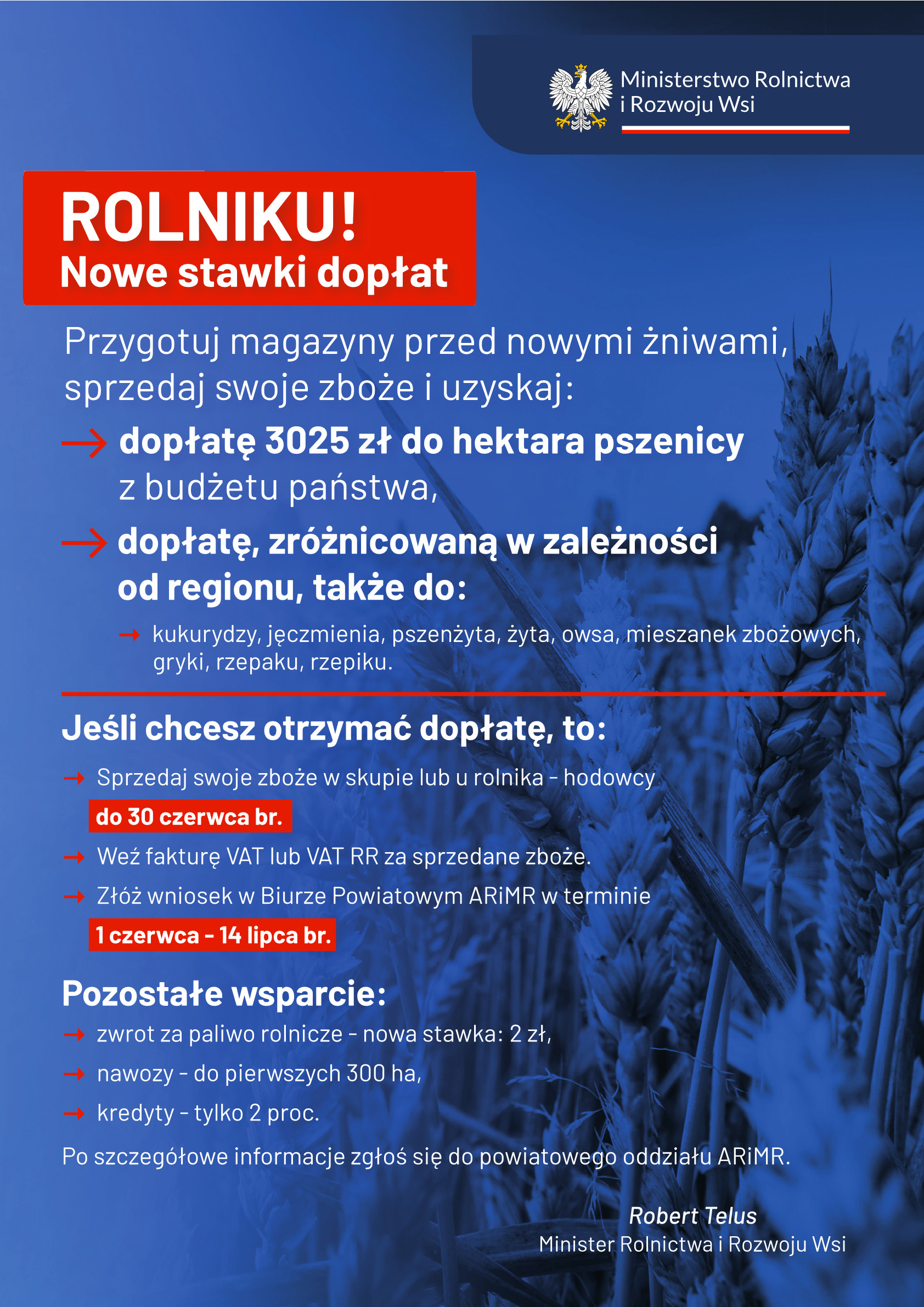 ROLNIKU! Nowe stawki dopłat