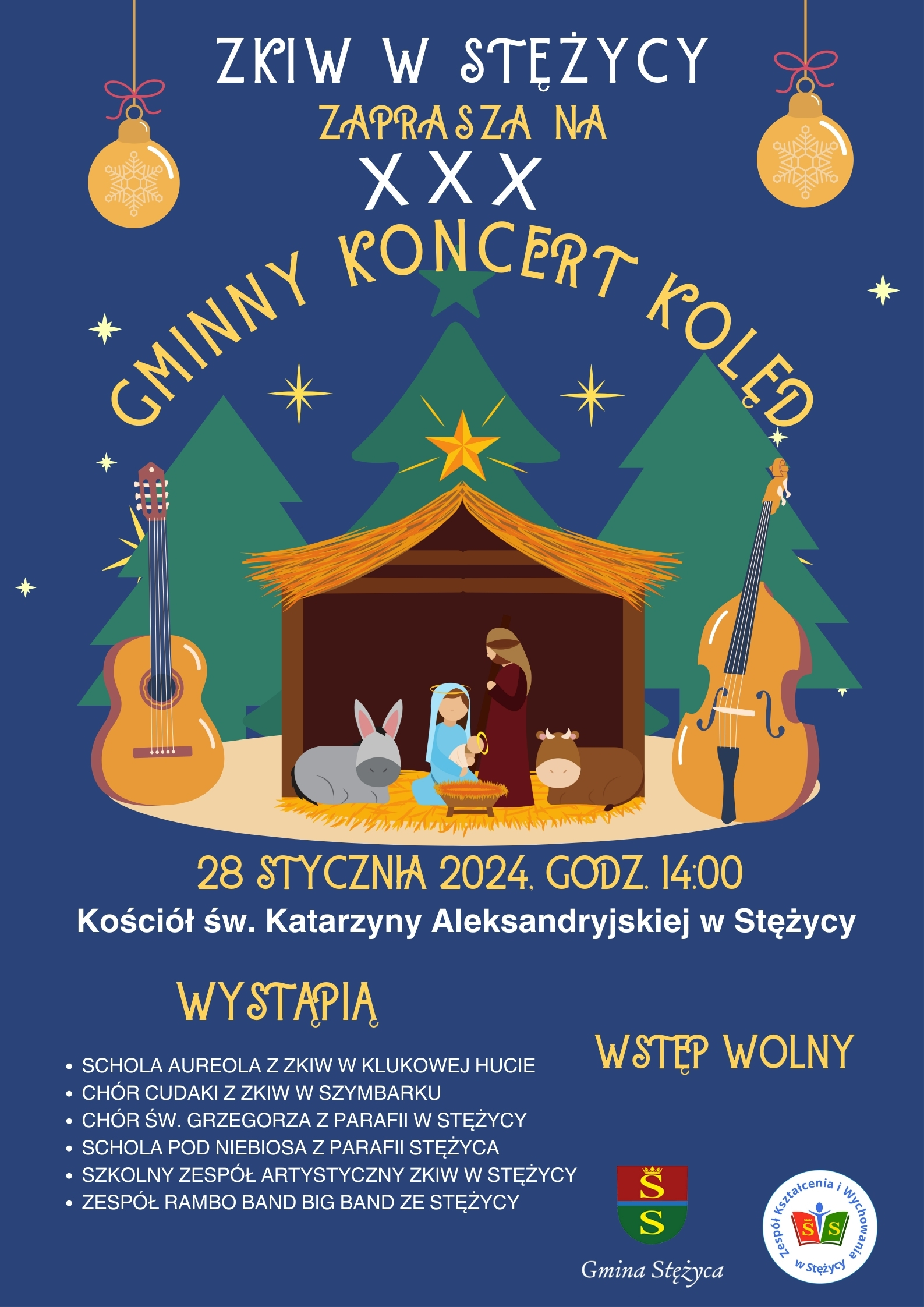 Gminny Koncert Kolęd - 28 stycznia 2024 r. godz. 14:00