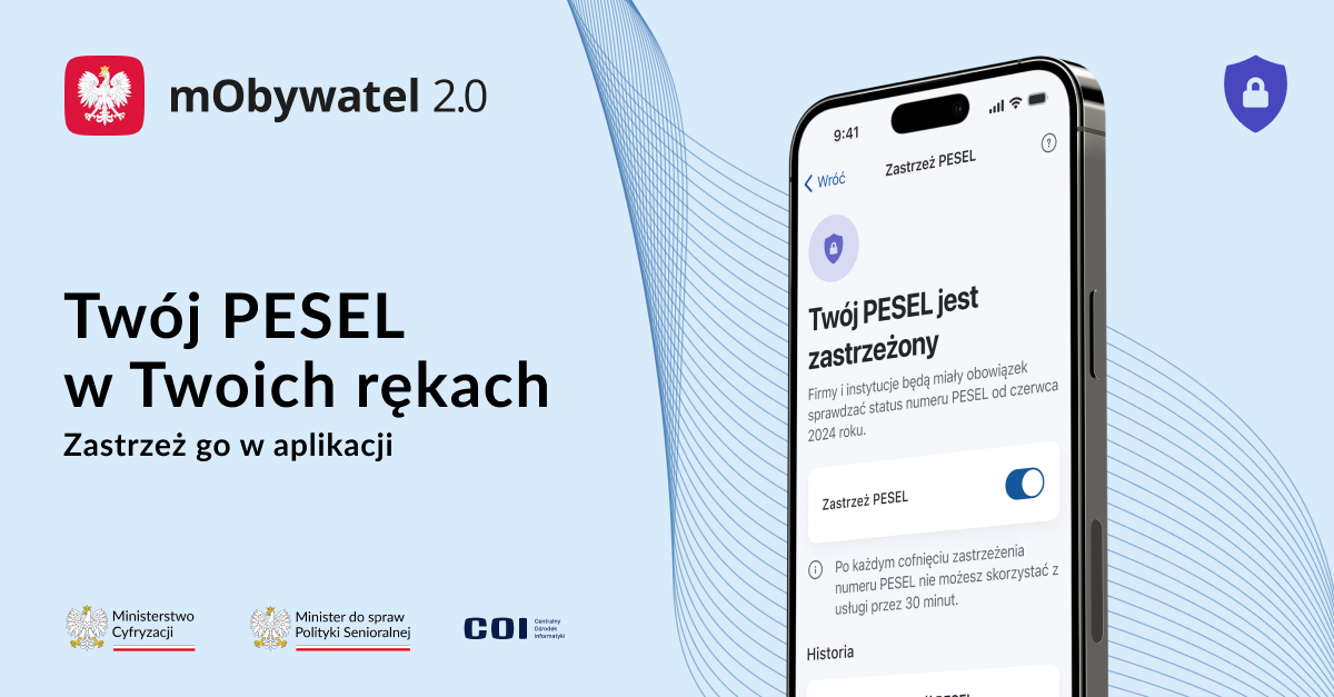 Zastrzeż PESEL i chroń swoje dane w mObywatelu