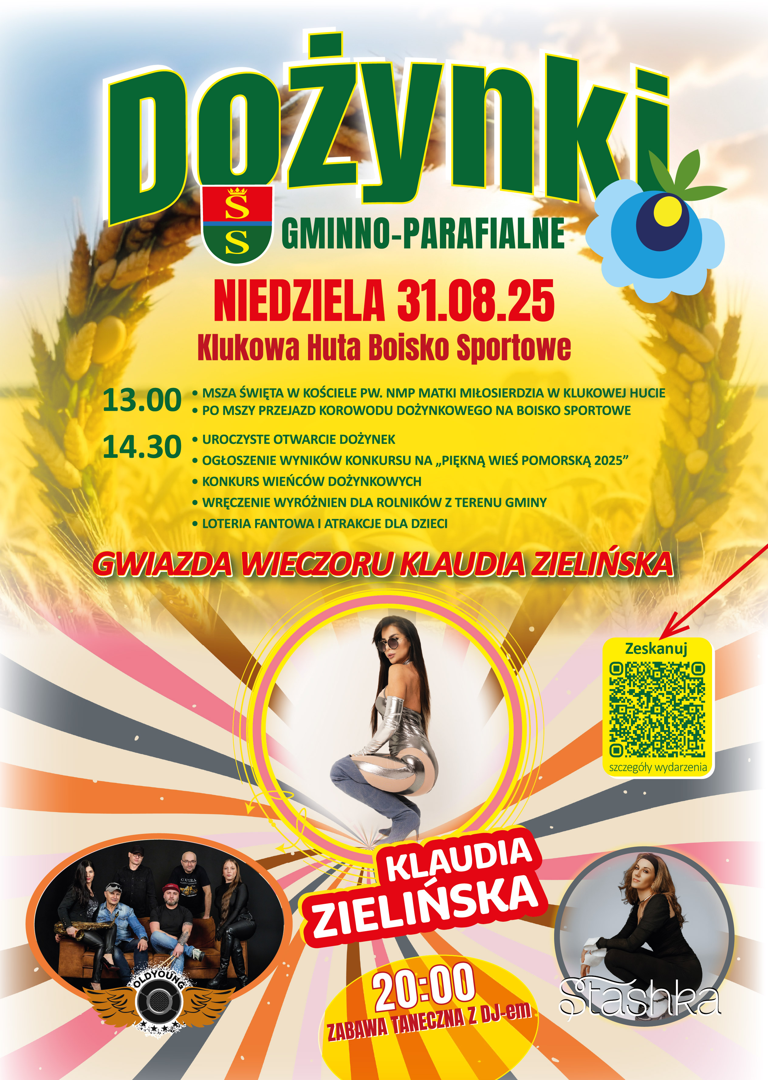 Dożynki Gminno-Parafialne w Klukowej Hucie!