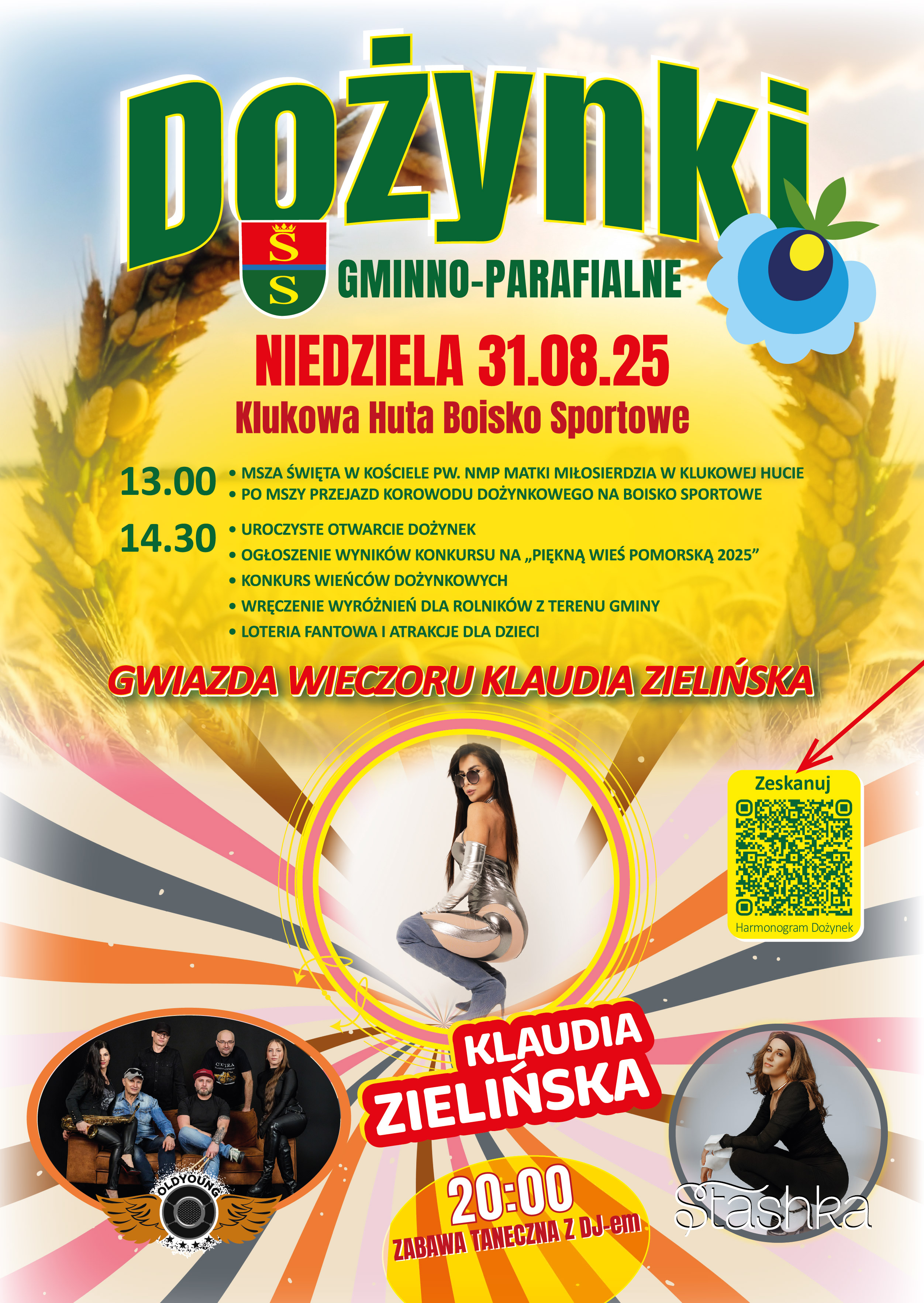 Dożynki Gminno-Parafialne w Klukowej Hucie!