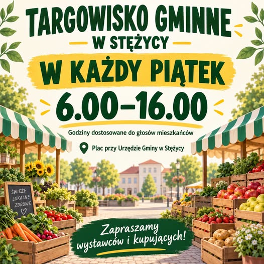 W każdy piątek spotykamy się na targowisku gminnym w Stężycy!