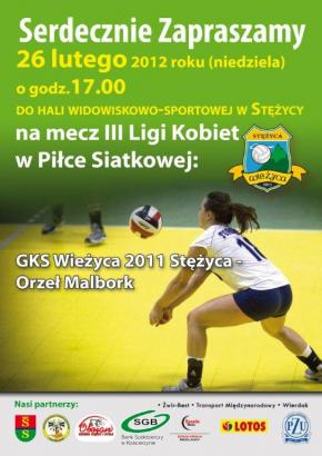 Serdecznie Zapraszamy na mecz III Ligi Kobiet w Piłce Siatkowej