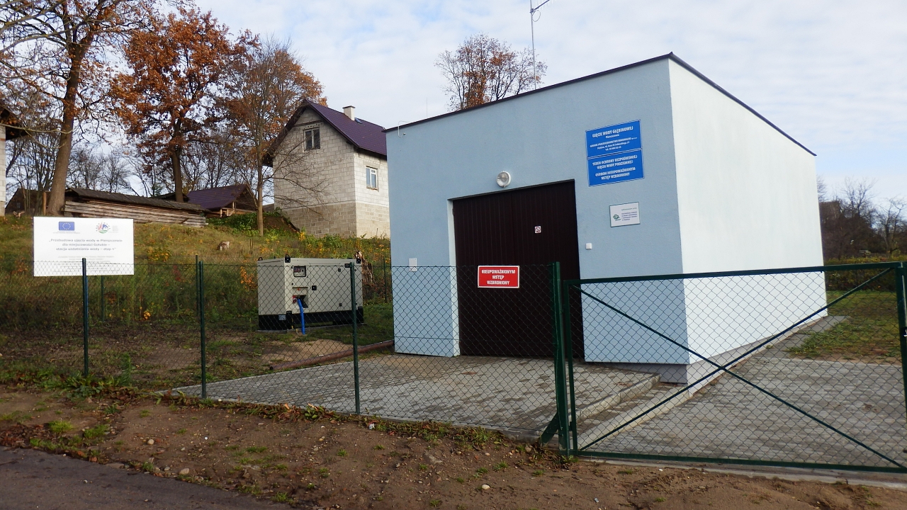 Przebudowa ujęcia wody w Pierszczewie dla miejscowości Gołubie – stacja uzdatniania wody – etap 1