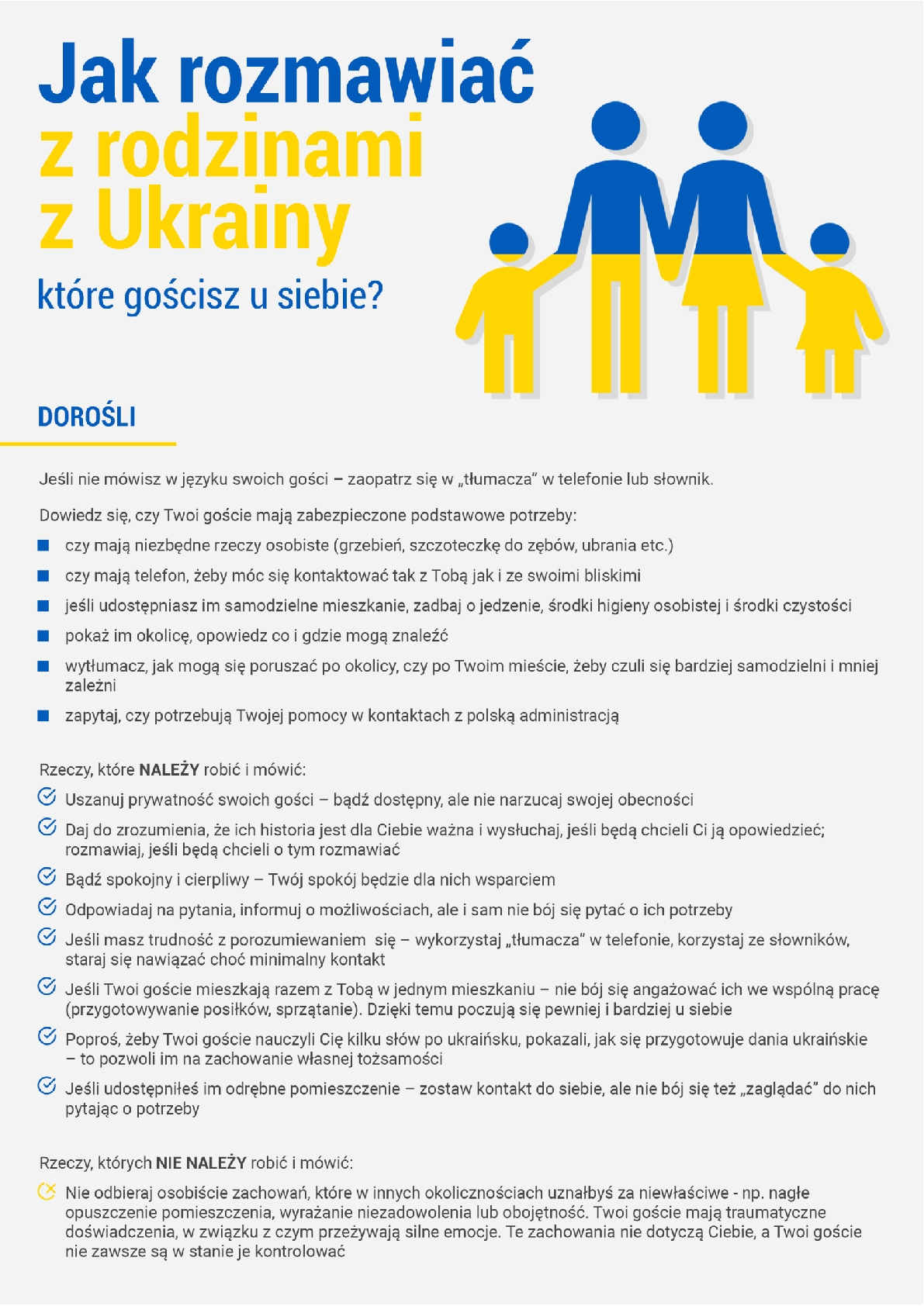 Jak rozmawiać z rodzinami z Ukrainy